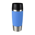 Emsa Isolierbecher Travel Mug 360 ml Manschette Wasserblau