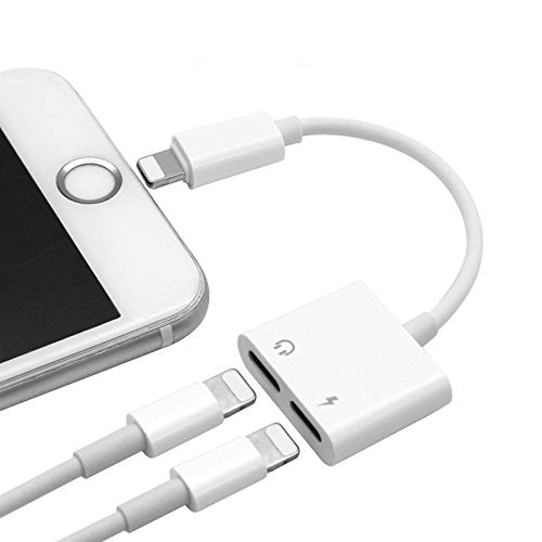 2 in 1 Lightning Kopfhörer Adapter für iPhone X/ 7/ 8