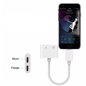 2 in 1 Lightning Kopfhörer Adapter für iPhone X/ 7/ 8