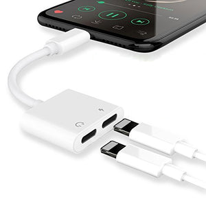 2 in 1 Lightning Kopfhörer Adapter für iPhone X/ 7/ 8