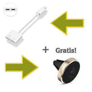 2 in 1 Lightning Kopfhörer Adapter für iPhone X/ 7/ 8