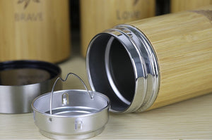 400ml Bamboo Thermosflasche