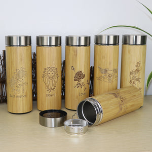 400ml Bamboo Thermosflasche