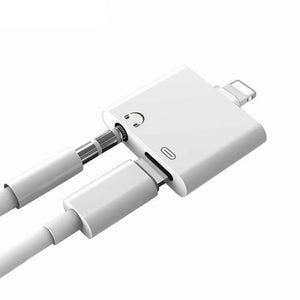 2 in 1 Lightning + 3,5mm Kopfhörer Adapter für iPhone X/ 7/ 8